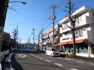江田駅から事故現場へ。区画整理された住宅地が広がる。（撮影＝bg）